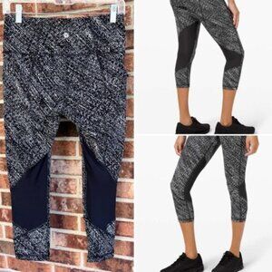 Lululemon ^ * Pace Rival Crop 22"  Pockets    Workout Leggings  Mesh  2020 EUC